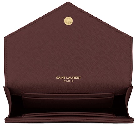Saint Laurent Cassandre Grain De Poudre Envelope Wallet Small Rouge Legion Lookbook Saint Laurent Cassandre Grain De Poudre Envelope Wallet Small Rouge Legion