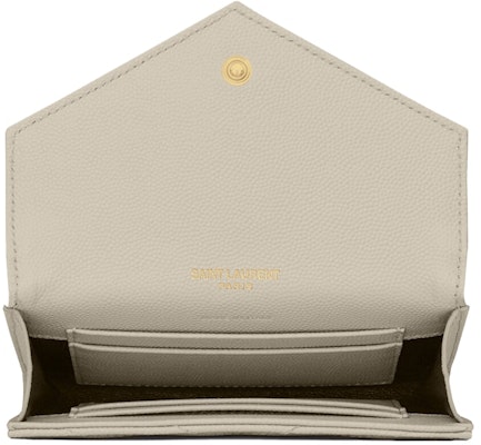 Saint Laurent Cassandre Grain De Poudre Envelope Wallet Small Blanc Vintage Lookbook Saint Laurent Cassandre Grain De Poudre Envelope Wallet Small Blanc Vintage