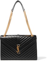 Saint Laurent Cassandre Grain de Poudre Quilted Large Black Saint Laurent Cassandre Grain de Poudre Quilted Large Black