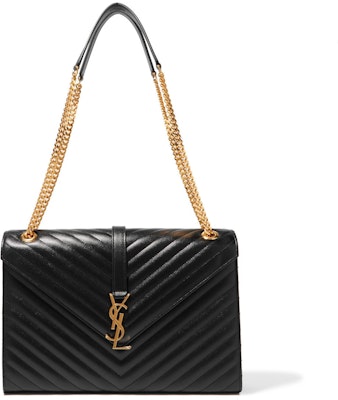 Saint Laurent Cassandre Grain de Poudre Quilted Large Black Buy Saint Laurent Cassandre Grain de Poudre Quilted Large Black