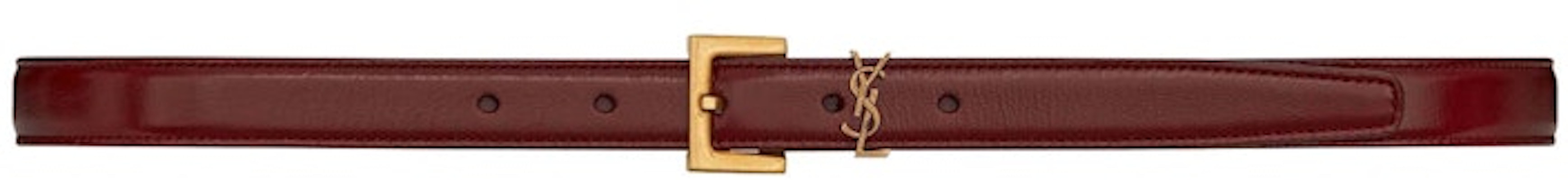 Saint Laurent Cassandre Leather Belt Red Agate Buy Saint Laurent Cassandre Leather Belt Red Agate