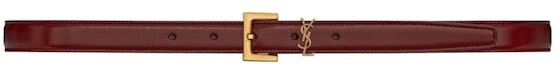 Buy Saint Laurent Cassandre Leather Belt Red Agate