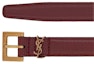 Order Saint Laurent Cassandre Leather Belt Red Agate