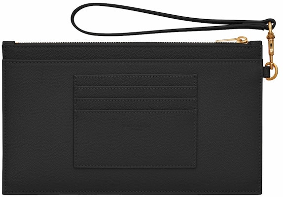 Saint Laurent Cassandre Matelasse Large Bill Pouch In Quilted Embossed Leather Black Lookbook Saint Laurent Cassandre Matelasse Large Bill Pouch In Quilted Embossed Leather Black