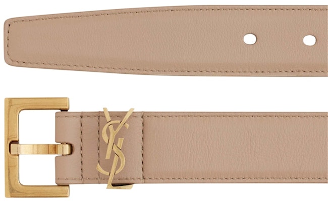 Saint Laurent Cassandre Thin Belt with Square Buckle in Box Saint Laurent Leather Dark Beige Order Saint Laurent Cassandre Thin Belt with Square Buckle in Box Saint Laurent Leather Dark Beige