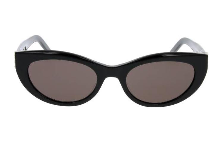 SAINT LAURENT Cat-Eye Acetate Sunglasses Black Unisex with Side Logo. SLM115001 圖 3
