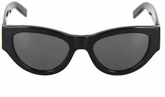 Lookbook SAINT LAURENT 貓眼不規則太陽眼鏡 黑色鏡框 671762Y99011000
