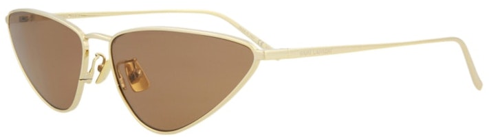 Saint Laurent Cat Eye Sunglasses Gold/Brown (SL487-30011583-003) Saint Laurent Cat Eye Sunglasses Gold/Brown (SL487-30011583-003)