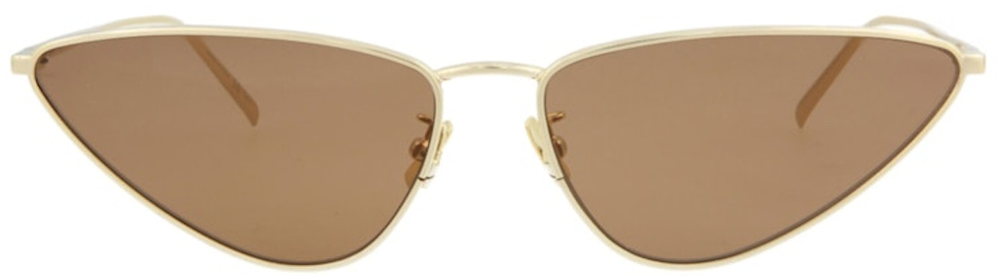 Saint Laurent Cat Eye Sunglasses Gold/Brown (SL487-30011583-003) Order Saint Laurent Cat Eye Sunglasses Gold/Brown (SL487-30011583-003)