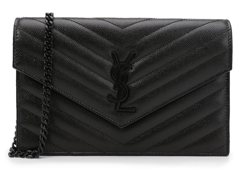 Saint Laurent Chain Wallet Monogram Black
