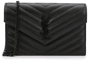 Saint Laurent Chain Wallet Monogram Black Saint Laurent Chain Wallet Monogram Black