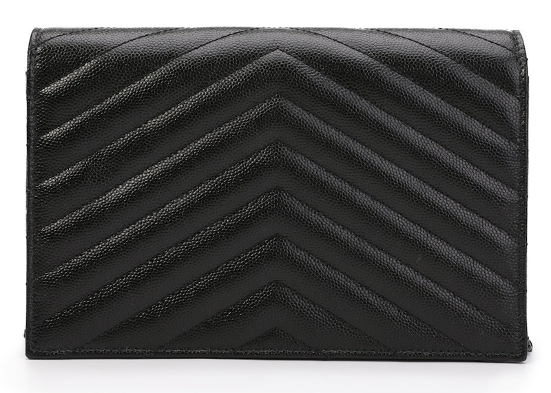 Order 聖羅蘭黑色鏈條錢包徽標款