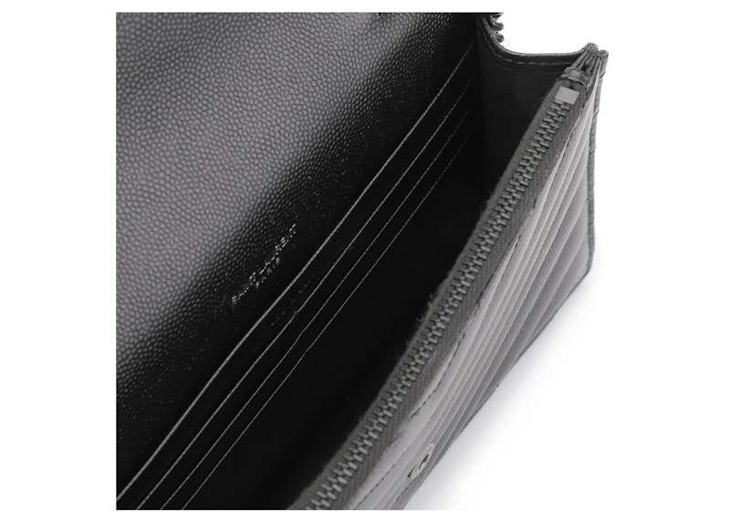 Lookbook 聖羅蘭黑色鏈條錢包徽標款