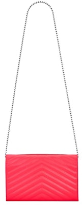 Saint Laurent Chain Wallet Monogram Grain de Poudre Embossed Patent Leather Neon Pink Order Saint Laurent Chain Wallet Monogram Grain de Poudre Embossed Patent Leather Neon Pink