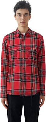 Saint Laurent Checkered Single-Breasted Long-Sleeve Shirt 636581Y2B376278 Purchase Saint Laurent Checkered Single-Breasted Long-Sleeve Shirt 636581Y2B376278
