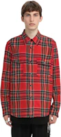 Details for Saint Laurent Checkered Single-Breasted Long-Sleeve Shirt 636581Y2B376278