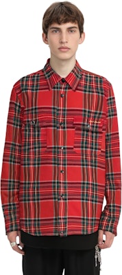 Saint Laurent Checkered Single-Breasted Long-Sleeve Shirt 636581Y2B376278 Details for Saint Laurent Checkered Single-Breasted Long-Sleeve Shirt 636581Y2B376278