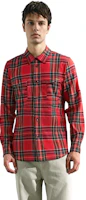 Sizing Saint Laurent Checkered Single-Breasted Long-Sleeve Shirt 636581Y2B376278