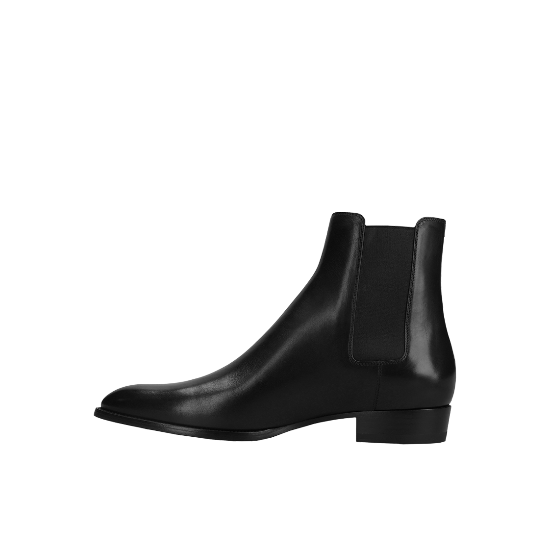 Lookbook SAINT LAURENT 聖羅蘭 皮質 時尚休閒切爾西靴 黑色