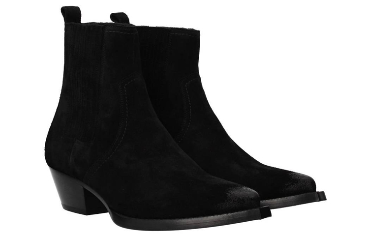 Order サンローラン スエード チェルシーブーツ (ブラック) 579509BT3001000