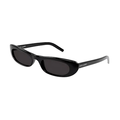 SAINT LAURENT Chic Cat-Eye Sunglasses Unisex Fashionable Casual Eyewear. SL557SHADE001