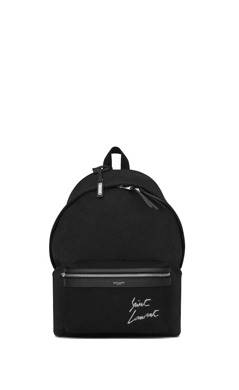 Saint Laurent City Backpack Black/White