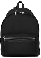 Saint Laurent City Canvas Backpack Canvas Silver-tone Black Saint Laurent City Canvas Backpack Canvas Silver-tone Black