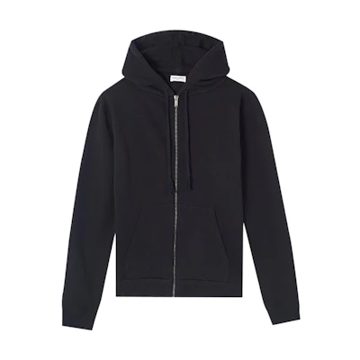 Saint Laurent Classic Black Zip-Up Hoodie for Men 560707YBFL21095