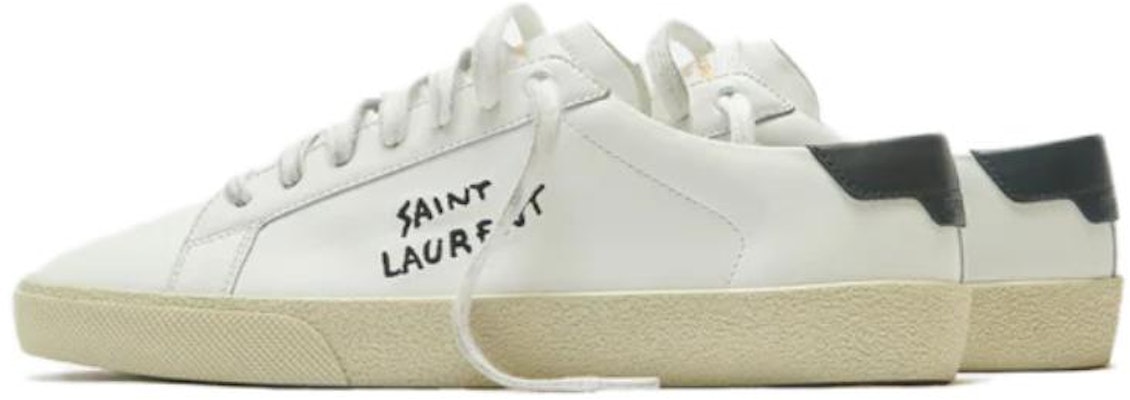 (W) Saint Laurent Court Classic SL/06 Low 2023 'Blanco Óptico Negro' 610649AABEE9061 Lookbook (W) Saint Laurent Court Classic SL/06 Low 2023 'Blanco Óptico Negro' 610649AABEE9061