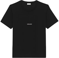 SAINT LAURENT Classic Small Logo Short Sleeve Tee Black 464572YB2DQ1000 SAINT LAURENT Classic Small Logo Short Sleeve Tee Black 464572YB2DQ1000