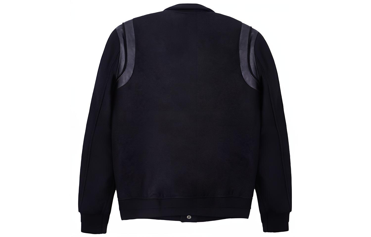 Lookbook Saint Laurent Classic Wool and Leather Varsity Jacket Unisex Black 354718Y197Q1000