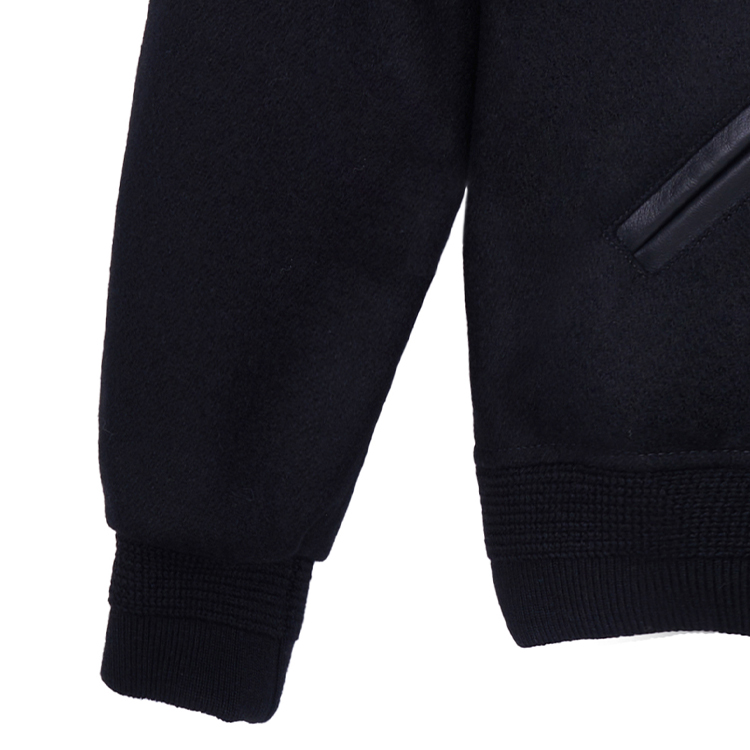 Purchase Saint Laurent Classic Wool and Leather Varsity Jacket Unisex Black 354718Y197Q1000