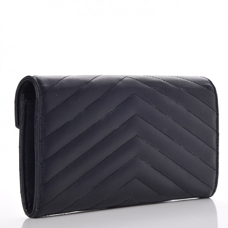 Order 聖羅蘭學院大號海軍藍菱格紋短夾