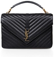 Saint Laurent College Shoulder Bag Matelasse Monogram Large Black Saint Laurent College Shoulder Bag Matelasse Monogram Large Black