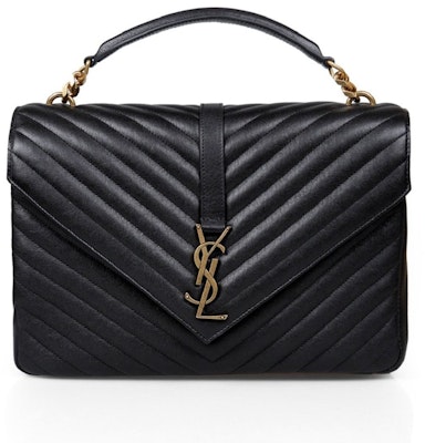 Saint Laurent College Shoulder Bag Matelasse Monogram Large Black Buy Saint Laurent College Shoulder Bag Matelasse Monogram Large Black