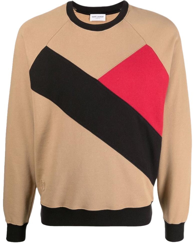 saint-laurent-colorblock-crewneck-long-sleeve-sweatshirt-khaki-662018-ybty-22154