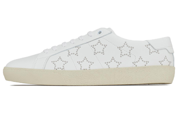 SAINT LAURENT Court Classic Low-Top White Leather Sneakers for Men 713615AAASW9030
