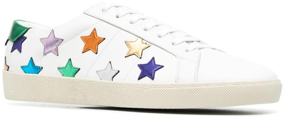圣罗兰 Court Classic SL-06 金属加州星星低帮 '自然多色星星' 503109-00NB0-9090 Lookbook 圣罗兰 Court Classic SL-06 金属加州星星低帮 '自然多色星星' 503109-00NB0-9090