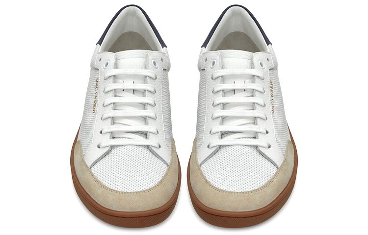 Lookbook 생 로랑 코트 클래식 SL-10 로우 '화이트 레드 블루' 603223-1JZG0-9953