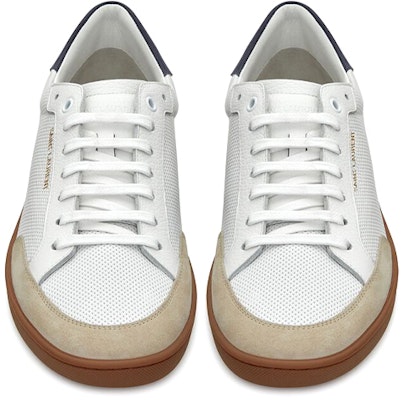 Saint Laurent Court Classic SL-10 Low 'Putih Merah Biru' 603223-1JZG0-9953 Lookbook Saint Laurent Court Classic SL-10 Low 'Putih Merah Biru' 603223-1JZG0-9953