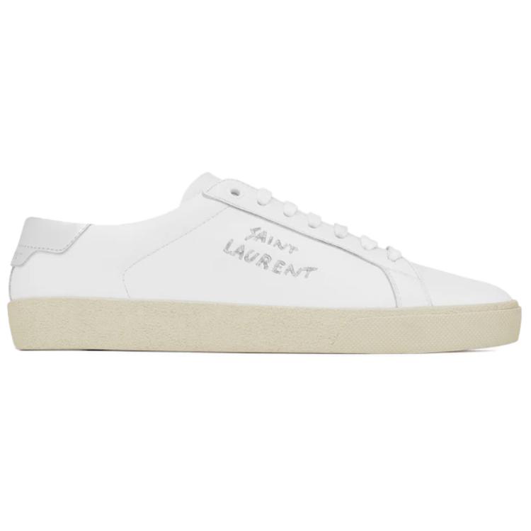 Order Saint Laurent Court Classic SL/06 Embroidered Sneakers 'White' 61135200NA09085