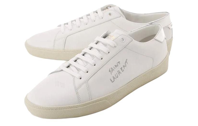 Lookbook Saint Laurent Court Classic SL/06 Embroidered Sneakers 'White' 61135200NA09085