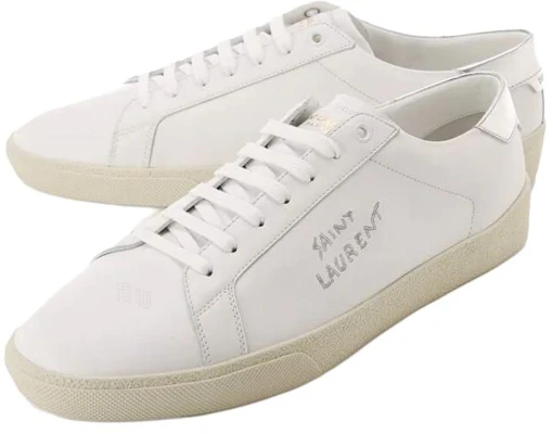 Saint Laurent Court Classic SL/06 Embroidered Sneakers 'White' 61135200NA09085 Lookbook Saint Laurent Court Classic SL/06 Embroidered Sneakers 'White' 61135200NA09085