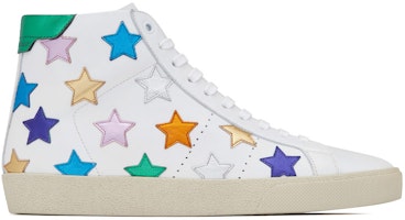 聖羅蘭 Court Classic SL/06 金屬質感加州高筒 '多彩星星' 650980-00NB0-9090 Order 聖羅蘭 Court Classic SL/06 金屬質感加州高筒 '多彩星星' 650980-00NB0-9090