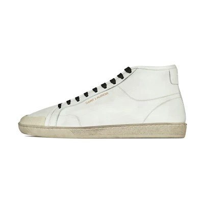 Saint Laurent Court Classic SL/39 'Distressed White Leather'
