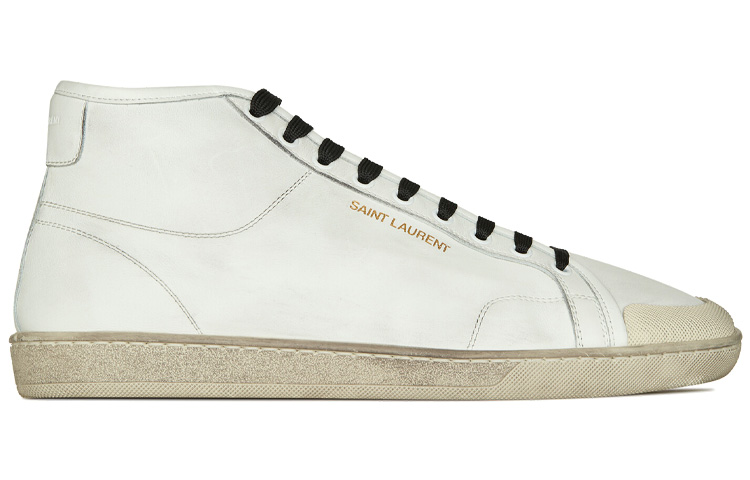 Order Saint Laurent Court Classic SL/39 ''Versleten Wit Leer'' 65277304GB09225