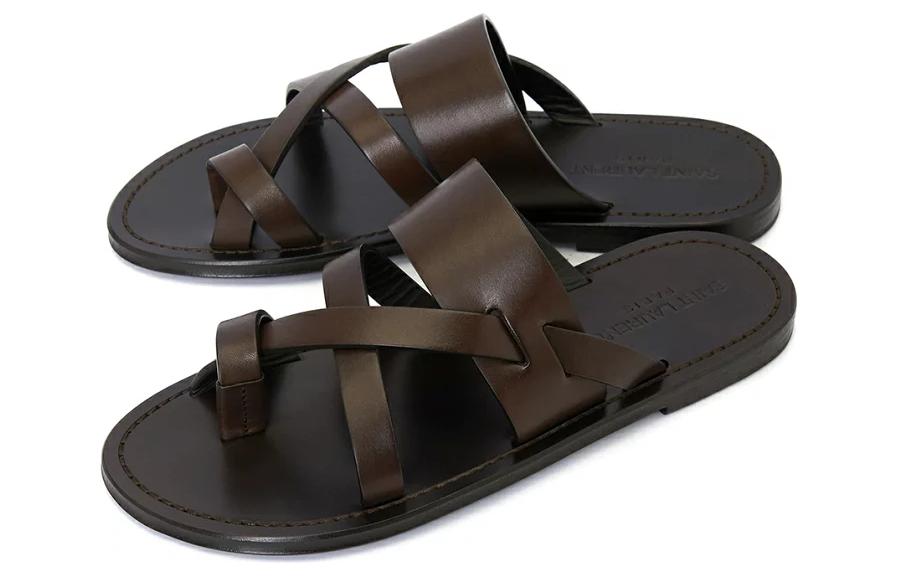 Purchase Saint Laurent Culver 'Brown Cross Strap' 671904DWE006023
