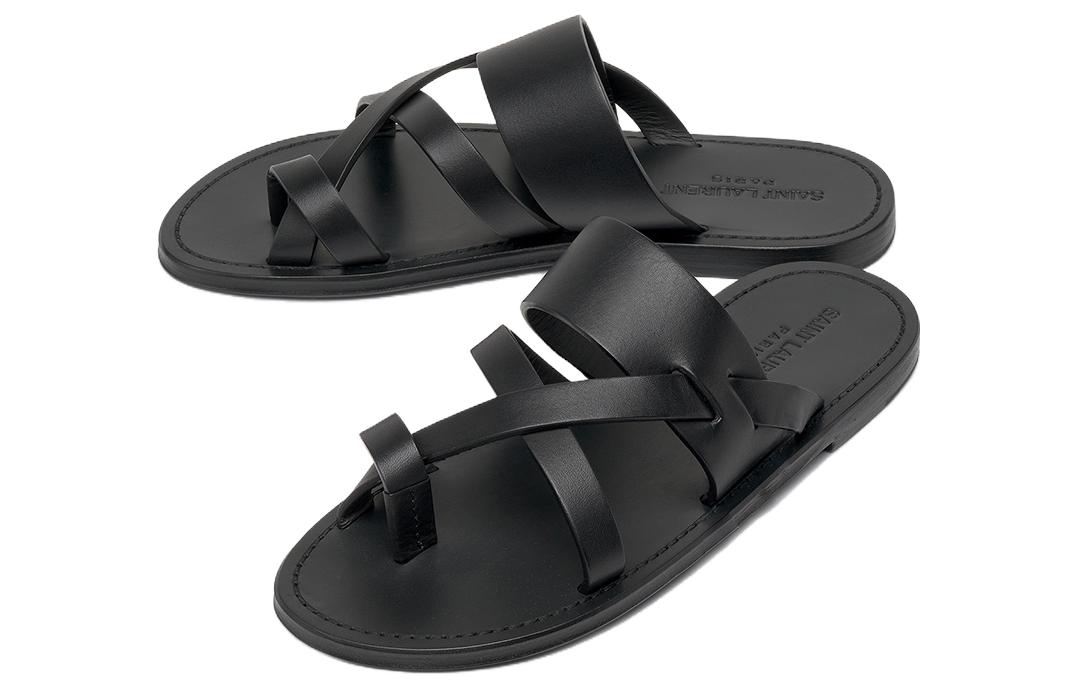 Lookbook Saint Laurent Culver Mules 'Black' 671904DWE001000