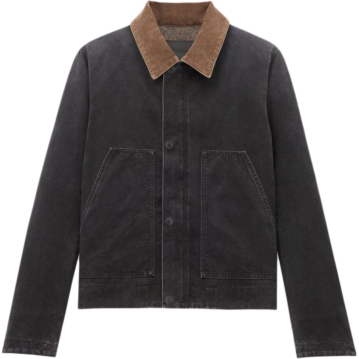 Saint Laurent Dark Colorblock Zip-Up Workwear Jacket 803337Y04MB1911