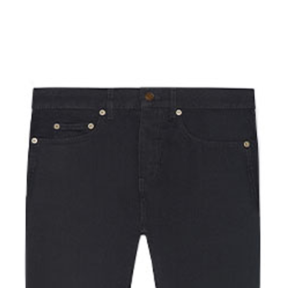 Sizing SAINT LAURENT Distressed Slim-Fit Black Denim Jeans with Pockets 670614YF8991220